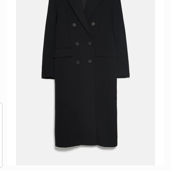 ZARA BLACK,NEW BUTTONED MASCULINE COATSIZE MEDIUM - Picture 5 of 6